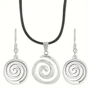 Primitive Spiral Earrings and Pendant set